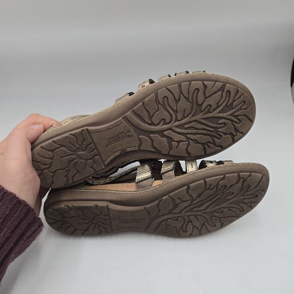 Earth Gold Gladiator Sandal Zip Back & Laces Women’s Size 11 M Comfort - Picture 5 of 7